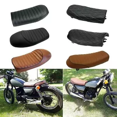 Vintage Cafe Racer Brown Flat&Hump Saddle Seat For Honda GL 1000 650 500 100 GB • $54.82