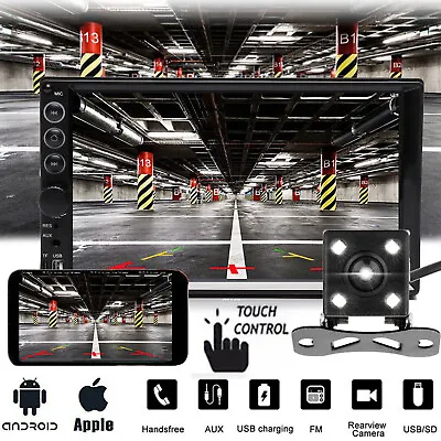 Camera+2DIN 7inch Car Radio Stereo MP5 Player Mirrorlink For Nissan Android GPS • $50.40