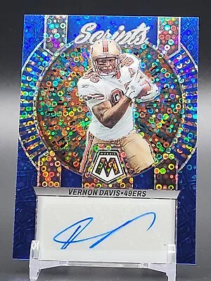 Vernon Davis Blue No Huddle Auto 2023 Panini Mosaic Football • $13.49