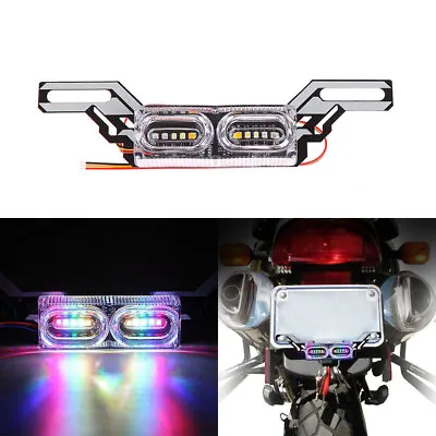 1x RGB Flash LED Light Motorcycle Parts Strobe Brake Lamp Stop Light Accessories • $9.32