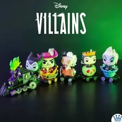 Funko Pop! EXCLUSIVE Disney Villans Train SET Of 5 Disney Villains MIB • $165