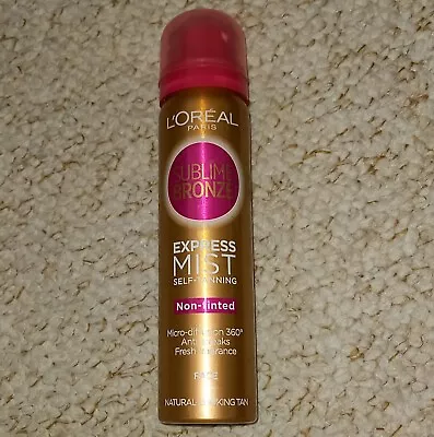 L'Oreal Sublime Bronze Express Pro Self Tanning Face Dry Mist Non Tinted 75ml • £12.95