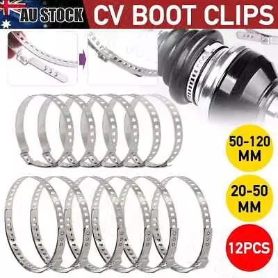 CV Boot Clips Kit Stainless Steel Set Of 212Axle CV Joint Crimp Clamp Universal • $8.55