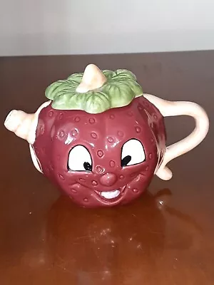 Vintage Ceramic Strawberry Teapot • $33