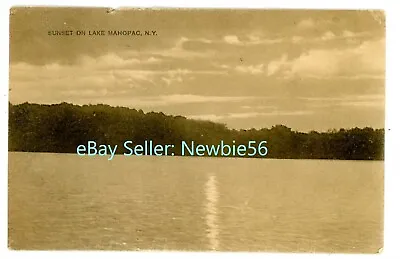 Lake Mahopac NY - SUNSET ON LAKE MAHOPAC - Postcard Putnam County • $10