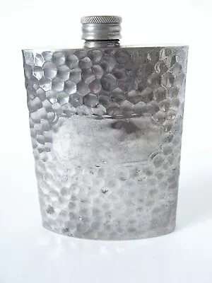 £7.99 • Buy Vintage Sheffield Wentworth Pewter 3 Oz Spot Hammered Hip Flask