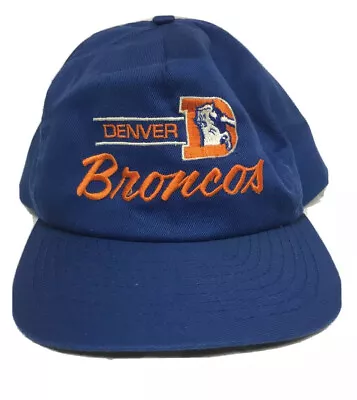 Vintage 80s NFL Denver Broncos Otto Cap Ball Hat Plastic Snapback Football • $49.99