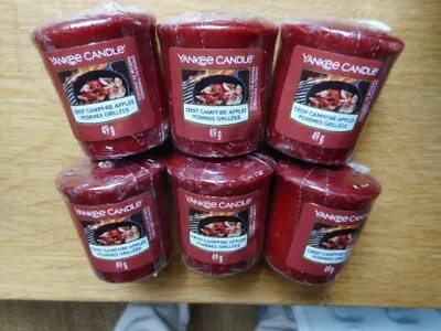 Yankee Candle 6 Crisp  Campfire Apples Sampler Votives Htf • £12.99