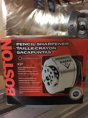 Wall Mount Pencil Sharpener Look Vintage Boston Metal Desk School Crank Manual • $23.71