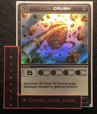 Coil Crush - * Ripple Foil * - Attack Card - Chaotic Card - Tcg - Ccg - N/m • $25