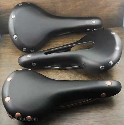 NOS Gyes06 Leather SADDLE Vintage RoadBike Track Bicycle SEAT Brooks B15 Swallow • $110