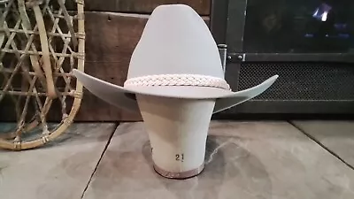 Vintage Resistol 4x Beaver Cowboy Hat Self Conforming  Grey 7 1/4 E Rs Saddlery • $125