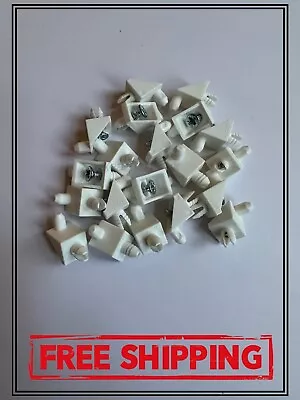101558 X 18 IKEA PAX KOMPLEMENT WARDROBE SHELF SUPPORT PINSPlugBrackets White • £4.50
