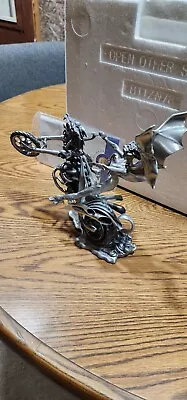 Julie Bell Franklin Mint Pewter Temptress “Passion Burns” Dragon/Motorcycle • $50