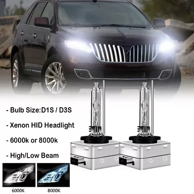 2PCS D1S / D3S Headlight Bulb Xenon HID 35w 6000k/8000k Replacement  • $25.87