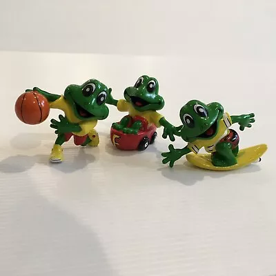 Vintage 1990 - Cadburys Freddo Frog PVC 2  Figurines 3 Pcs Bundle • $15