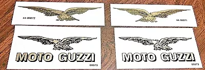 Moto Guzzi Gold & Black Eagle Left/right Gas Tank 4.25 X 2  Vinyl Sticker Pair  • $16