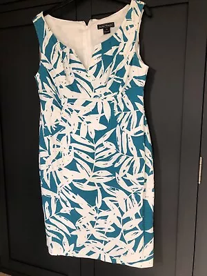 £9.99 • Buy Ladies Size 18 Jessica Howard Dress- White & Turquoise-linen Look