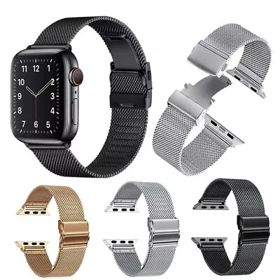 $14.63 • Buy Milanese Loop Strap For Apple Watch Band 7 6 5 4 SE Iwatch Bracelet Band 44 45mm