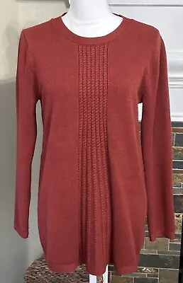 Soft Surroundings Maroon Burgundy Sweater Medium Fall Winter Casual Travel • $22