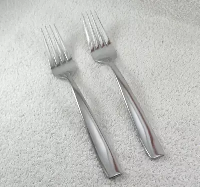 Metra Dinner Fork Lot Of 2 Oneida Glossy Stainless Flatware China • $19.95