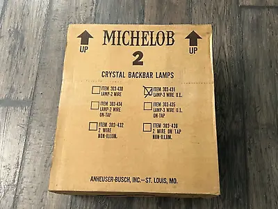 New Old Stock Vintage Michelob Beer Crystal Coach Lights Bar Sign 1985 Sealed!!! • $181.49