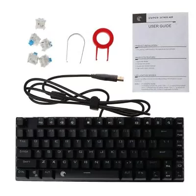 USB Wired Backlight Mechanical Keyboard For 81 KeysBlue Switches Gaming Key • $105.70