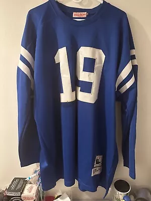 Mitchell & Ness Mens Jersey 1970 Baltimore Colts Johnny Unitas Size 58 Blue #19 • $50