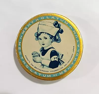 Vintage MENTHOLATUM Little Nurse TIN - RARE Omi Brotherhood Omi-Hachiman Japan • $25.98