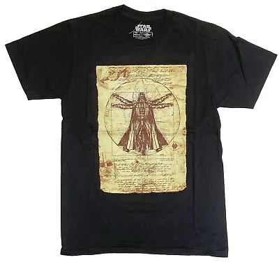 Star Wars Vitruvian Darth Vader Old Art Black Men's T-Shirt New • $13.99