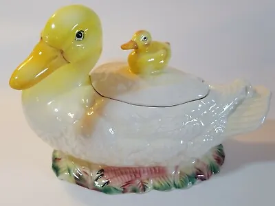 Vintage Ceramica De Cuernavaca Mexico Duck Duckling 2-piece Soup Tureen Server • $19.99