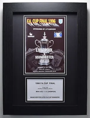 1996 FA Cup Final A4 Photo Match Programme Display Football Manchester Utd Gift • £10.99