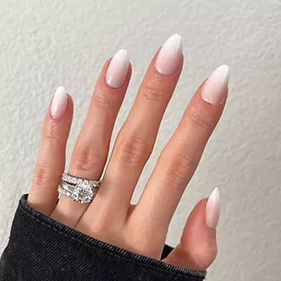 The Nailest - Instant Luxury Acrylic Press-on Nails-Short Almond- Blush Ombre • $29.24
