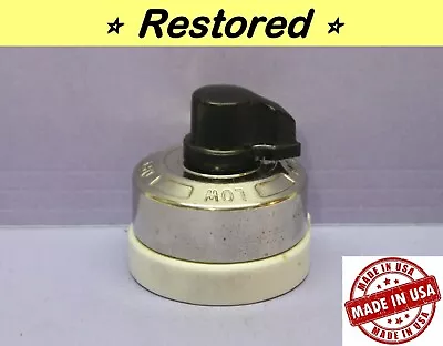 Vintage Range Heater Stove Appliance Rotary Switch HIGHMEDLOW Porcelain A-H&H • $49.95