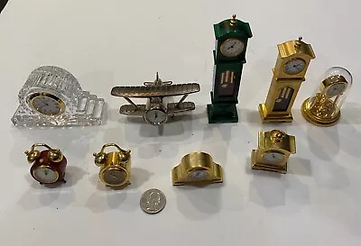 Miniature Clock Collection Lot Of Nine • $44