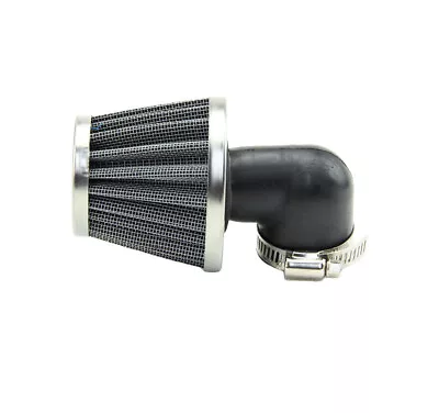 Air Filter - 35mm 90 Degree Angle Cone - (Chrome) - Scooters ATVs Motorcy... • $9.99