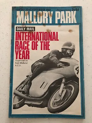 Mike Hailwood Signed Mallory Park Programme - International Race Of The Year. • £150