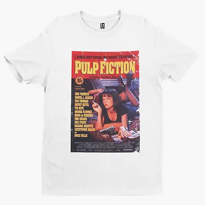 Pulp Fiction Poster T-Shirt - Retro - Action - Film - TV - Gangster - 80's -90's • £8.39