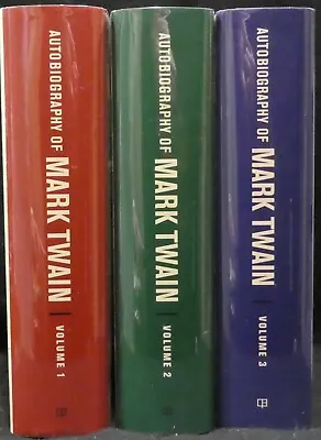 Twain Mark.  Autobiography Of Mark Twain.  In 3 Vols. First Editions • $250