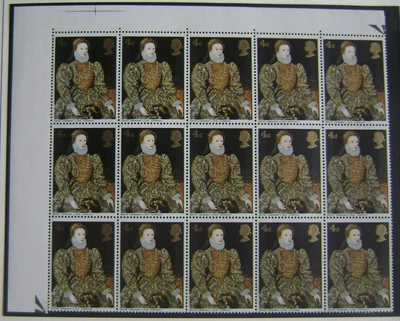 £0.99 • Buy 1968 Paintings, 4d Corner Block Of 15, MNH.