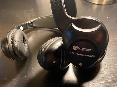 $42 • Buy Audiovox Infared Wireless Headphones Battery Operated Pair Of Black Headphones