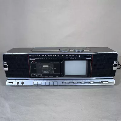 Vintage 1987 Emerson XLC454 Boombox FM/AM Radio 4.5  Portable TV Cassette TESTED • $79.99