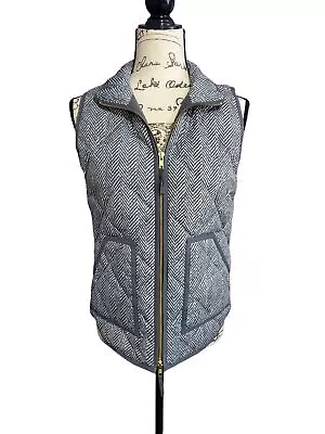 J. Crew Women's Herringbone Puffer Vest Size XS • $29.99