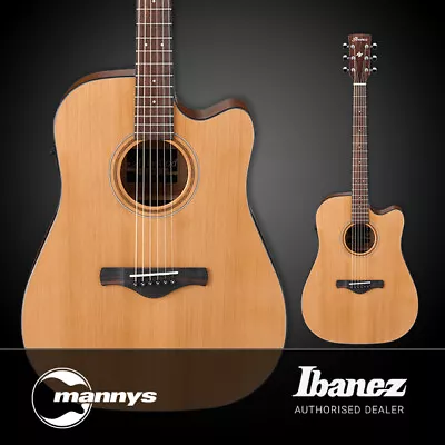 Ibanez AW65ECE Artwood Acoustic Guitar W/ Cutaway & Pickup (Natural Low Gloss) • $669