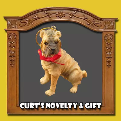 Chinese Shar-pei Resin Christmas Ornament Dog K9 • $3.95