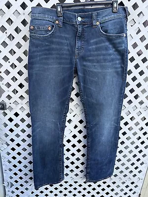 True Religion Jeans Denim Mens 36x30 Made In Ricky Straight Leg Some Wear • $39.99