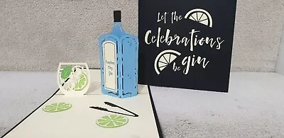 Special 3D Pop Up Card Celebration Be Gin Greeting Card. Blank Card.  • £3.85