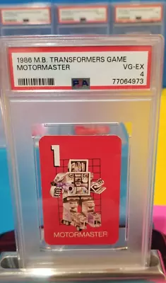 💥 SHORT PRINT 1986 MOTORMASTER 1st Card Rc PSA RETIRED Grade Transformers G1 💥 • $10.17