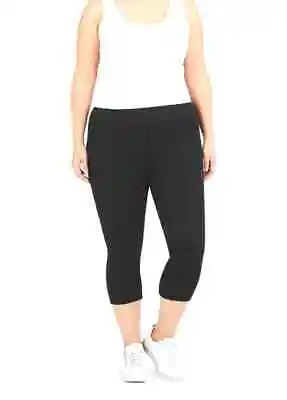 2 PACKS VISCOSE Womens Plus Size Stretchy Plain 3/4 Under KneeCrop Capri Legging • £6.99