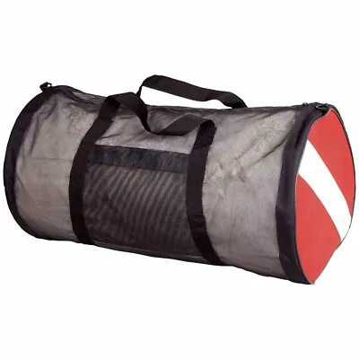 Large Dive Gear Mesh Bag With Dive Flag Ends And Heavy Duty Strap Front Pocket • $27